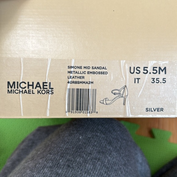 Michael Kors Silver High Heel Sandals - Picture 8 of 8